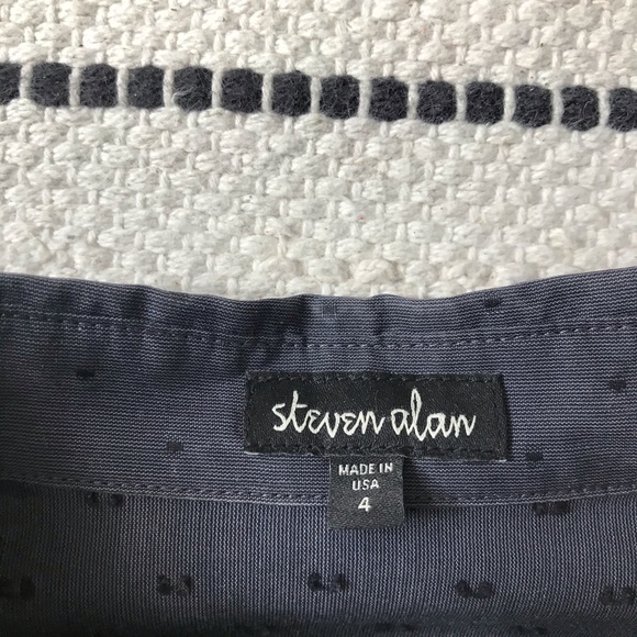 Steven Alan shirt dress Charcoal grey w/ woven dot - Picture 2 of 7